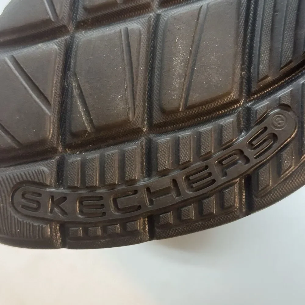Skechers Glides Calculous 64589 Loafers Men's 16 Dark Brown Leather Gel Infused